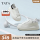 他她（TATA）小白鞋2025秋季新款奶油泡泡厚底女鞋增高松糕鞋板鞋 白/銀 36