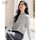 初申 春秋針織衫女保暖半高領(lǐng)精致絞花寬松顯瘦毛衣毛衫上衣S54Z062