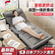 AILUKI日本折疊床陪護(hù)床單人簡易午休辦公室折疊椅午睡休息躺椅便攜式 【床墊加厚】加固承重8腳-棉麻灰180x65x30