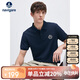 Navigare意大利小帆船男涼感彈力休閑簡約短袖POLO衫1325525505 深藍(lán) 2XL 