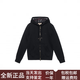 博柏利（BURBERRY）巴寶莉Logo印花拉鏈連帽開(kāi)衫衛衣男款黑色七夕情人節禮物 黑色 L 國際 無(wú)原裝禮袋禮盒