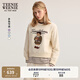 Teenie Weenie【趙露思同款】小熊女裝衛(wèi)衣25秋新款索羅娜大熊重工刺繡圓領(lǐng)上衣 象牙白 L