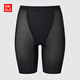 優(yōu)衣庫女裝AIRism塑身短褲/4分無(wú)邊腰部強化款收腹提臀打底481036 09 黑色 L /160/88