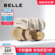 百麗（Belle）時(shí)尚水鉆面休閑拖鞋女厚底可外穿拖鞋D7Z1DBT5 米白色 36 (230mm)