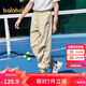 巴拉巴拉童裝兒童褲子男童女童2025夏季薄款褲子速干休閑長褲208225108210