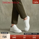 THOM WILLS小白鞋男夏季西裝真皮休閑鞋黑尾運動白色板鞋男鱷魚皮皮鞋男 白色G091-1 42 /8碼