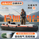 浴佳美皮劃艇充氣船加厚橡皮艇戶外釣魚船耐磨救生艇沖鋒舟小船漂流浮臺 【自動充氣·無線電泵】雙人青銅