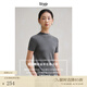 旅途原品ltyp 德國(guó)精紡揚(yáng)子紗美麗諾羊毛抗起球半高領(lǐng)針織T恤女秋 晨霧灰 M