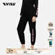 EVISU夏季女士招財(cái)貓和標(biāo)語(yǔ)印花衛(wèi)褲2ESHTW4SP4111LFCT 黑色 S