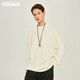 開(kāi)間（KEIGAN）女裝長(cháng)袖T恤 秋冬雪絨神T 抓絨剪毛溫暖親膚小立領(lǐng)打底衫上衣 萬(wàn)能白(分割線(xiàn)升級版) M 36 （預訂25天發(fā)）