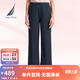 諾帝卡（NAUTICA）【商場同款】女裝春夏新款休閑彈力親膚直筒長褲女41KO05 淺藏青色40S XL