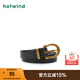 熱風(fēng)（Hotwind）秋季新款女士復古純色百搭針扣皮帶簡(jiǎn)約光面單圈腰帶 01黑色 105cm