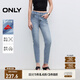 ONLY2025秋季新款顯瘦顯高緊身褲高腰九分褲牛仔褲女|125149040 J33 復古350牛仔洗水 M M標準褲長(cháng)