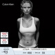 Calvin Klein內(nèi)衣【明星同款摩登引力帶】女士ck無鋼圈輕運(yùn)動(dòng)背心文胸F3785AD 100-月光白 M 推薦70B-85A