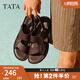 他她（TATA）2025夏商場同款時尚百搭厚底涼鞋男新款73X01BL5 啡色 44