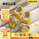 百麗（Belle）周雨彤同款跳跳糖25秋新網(wǎng)面透氣德訓(xùn)鞋休閑鞋B2432CM5預(yù)售 黃色-網(wǎng)面【跳跳糖】 37 (235mm)