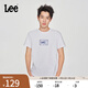 Lee25新品經(jīng)典日常字母Logo印花摩登中性男女同款短袖T恤休閑潮流 白色2 M