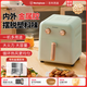 西屋空氣炸鍋可視免翻面6L大容量電炸鍋新款金屬內(nèi)腔智能多功能電烤箱60T02 【非可視】奶油綠 6L