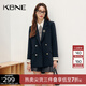 KBNE西裝外套女學(xué)院風(fēng)小個子2025春季新款氣質(zhì)女神高級感小西服 藏青 S