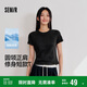 森馬（Semir）涼感T|短袖T恤女短款刺繡修身2025基礎(chǔ)圓領(lǐng)正肩夏裝109325100007