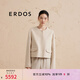 ERDOS 絲絨混紡雙層箱型立體剪裁寬松毛呢寬松通勤女短外套 香草白 M 165/84A