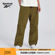 Reebok銳步官方24新品男女運(yùn)動(dòng)休閑工裝風(fēng)寬松梭織長褲傘兵褲 24SRM609UGL4 L