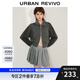 UR2025春季新款女裝休閑簡(jiǎn)約高立領(lǐng)短款寬松外套UWH150021 中灰花灰 M