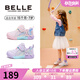 百麗（Belle）【美人魚(yú)】童鞋女寶寶鞋25年秋季新品幼童學(xué)步鞋公主鞋女孩運動(dòng)鞋 紫色 26 腳長(cháng)約15.6-16.2cm