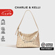 CHARLIE&KELLI包包女款2025年新款菱格腋下包單肩包包女包情人節(jié)生日禮物 金色【七夕情人節(jié)禮物】