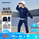 匡威（Converse）匡威童裝男童套裝2025春季新款女童休閑兩件套長(cháng)袖T恤長(cháng)褲運動(dòng)服 藏青藍 140 /68 【建議身高128-140cm】
