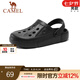 駱駝（CAMEL）洞洞鞋涼拖沙灘鞋男女情侶款漂流鞋 A122533037，黑色，男 42