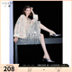 三彩2025秋款顯瘦新中式緞面提花暈染印花外套寬松女 肉桂粉花卉預售[4月22日]發(fā) L 165/88A