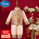 迪士尼（Disney）周歲禮服男寶寶秋冬季新中式嬰兒生日唐裝衣服男童一周歲抓周套裝 2332金色【套裝+帽子】 90