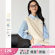 梵希蔓文藝復(fù)古杏色針織馬甲背心女2024年秋季新款刺繡設(shè)計感馬夾 73321 杏色 S