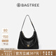 BAGTREE包包樹(shù)圖南包2025年女款輕奢植鞣牛皮hobo單肩斜挎小眾腋下軟包 檀黑色-中號 小眾輕奢女包