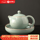 金鑲玉冰片汝窯西施壺 功夫茶具陶瓷茶壺開(kāi)片冰裂泡茶壺家用 陳為勤手作