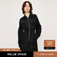 moussy&sly新品工裝休閑風設縫線長袖短款連衣裙030HSR33-1290 黑色020 S 00001/S