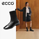 愛步（ECCO）靴子女 時尚潮流百搭經(jīng)典平底牛皮輕奢女靴 舞悅244403 黑色24440351052 38