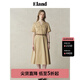 ELAND衣戀連衣裙女工裝風(fēng)西裝領(lǐng)正肩a字裙擺顯瘦裙子2025夏季新款 卡其色(35)Beige L /170