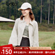 百圖betu女裝春季新款短外套工裝夾克寬松顯瘦抽繩外套2401T43 米白 S