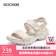 斯凱奇（Skechers）女鞋厚底漏趾涼鞋百搭外穿沙灘鞋 自然色/NAT 37