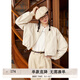 紫涵（ZIHAN）紫涵立領(lǐng)長(cháng)袖棒球服短外套女秋季簡(jiǎn)約休閑小個(gè)子夾克上衣 米色 M