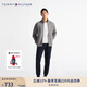 TOMMY HILFIGER【柔順雙面布】秋冬男裝純色休閑抽繩束腳運動針織衛(wèi)褲32361 藏青色DW5 L