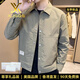XJSGS官方國際正品牌奢侈男士高端夾克秋季工裝運動(dòng)翻領(lǐng)寬松休閑外套 高檔綠色【現貨速達】 XL