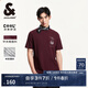 杰克·瓊斯（JACK&JONES）25年衣服男裝短袖t恤男士夏季【涼感】華夫格潮流3D印花高端半袖 E16酒紅色 M