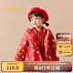 巴拉巴拉女童外套搖粒絨兩件套保暖加絨秋裝拜年服 紅色調(diào)00366 110 cm