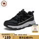 駱駝牌男士休閑鞋戶(hù)外城市徒步鞋透氣網(wǎng)鞋運動(dòng)鞋 P14A342602 夜黑色 42