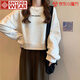 SNYDER WEAR衛(wèi)衣女韓版簡(jiǎn)約風(fēng)圓領(lǐng)衛(wèi)衣女薄款閨蜜裝寬松百搭休閑無(wú)帽外套上衣 白色 M 建議95斤以內(nèi)