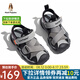 暇步士（Hush Puppies）童鞋女童涼鞋2025夏季兒童鞋男童包頭洞洞鞋戶外鏤空休閑沙灘涼鞋 HP3256灰色 32 鞋內(nèi)長(zhǎng)20.6cm