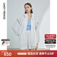 朗姿法式寬松設(shè)計(jì)感氣質(zhì)防曬服女夏季新款高級(jí)感休閑短外套 椰子奶油 2XL